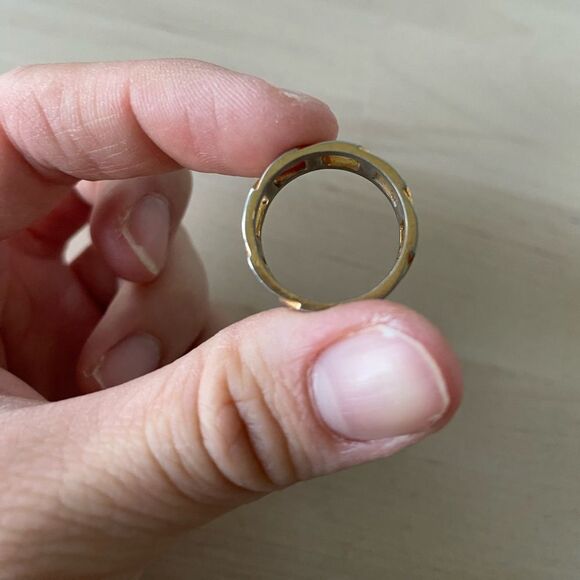 Contemporary Chain Patterned Ring - Picture 2 of 3